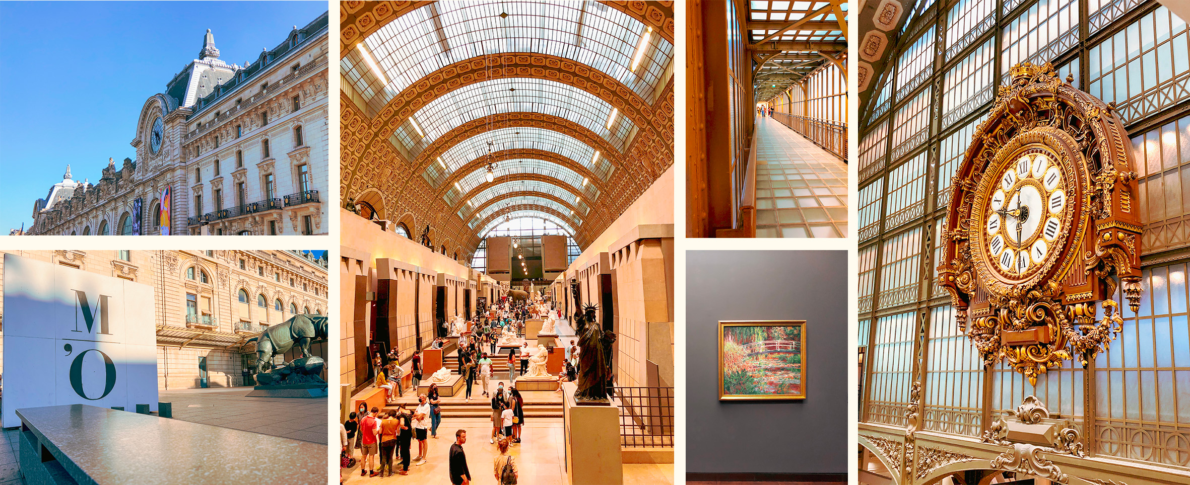 Exterior e interior del museo D’Orsay de París en diferentes ángulos