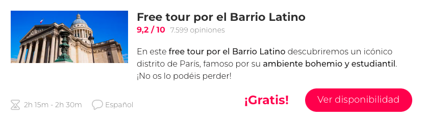 Panteón de París y calle del barrio latino.
