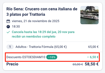 Descuento para los Inválidos de París