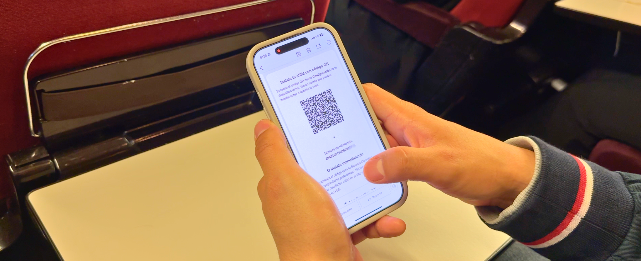 Instalación de la Esim de Holafly.