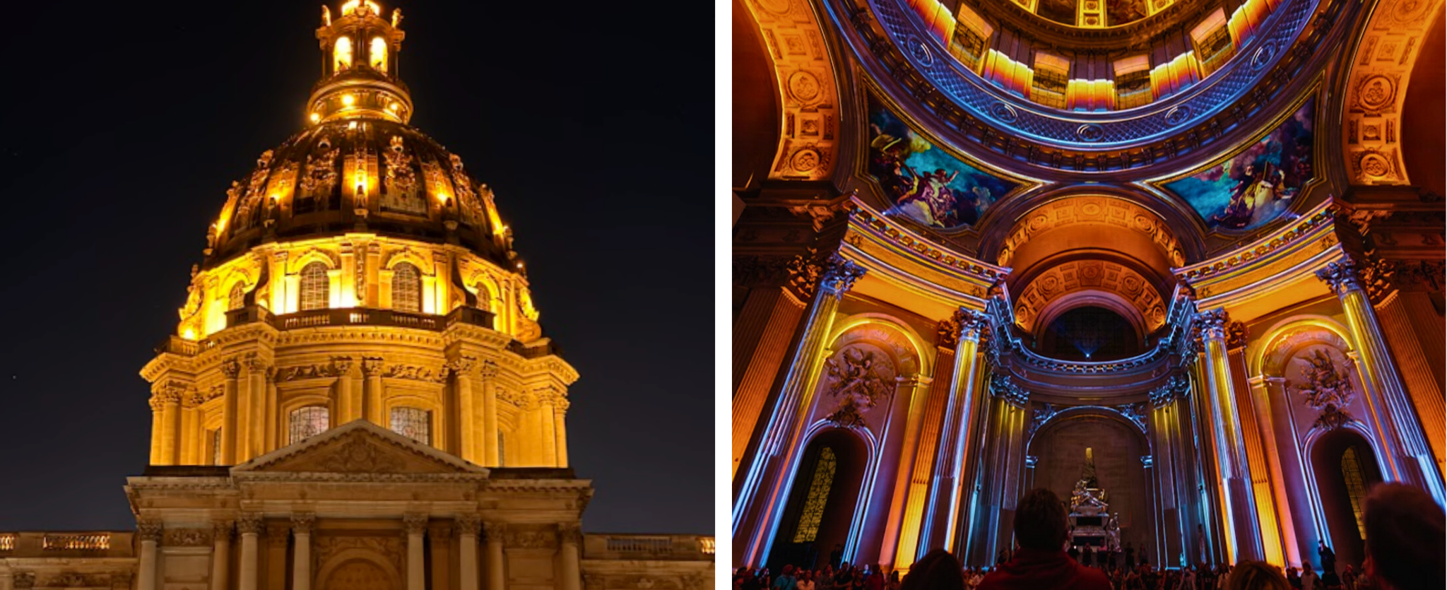 Espectáculo de luces en los Inválidos.