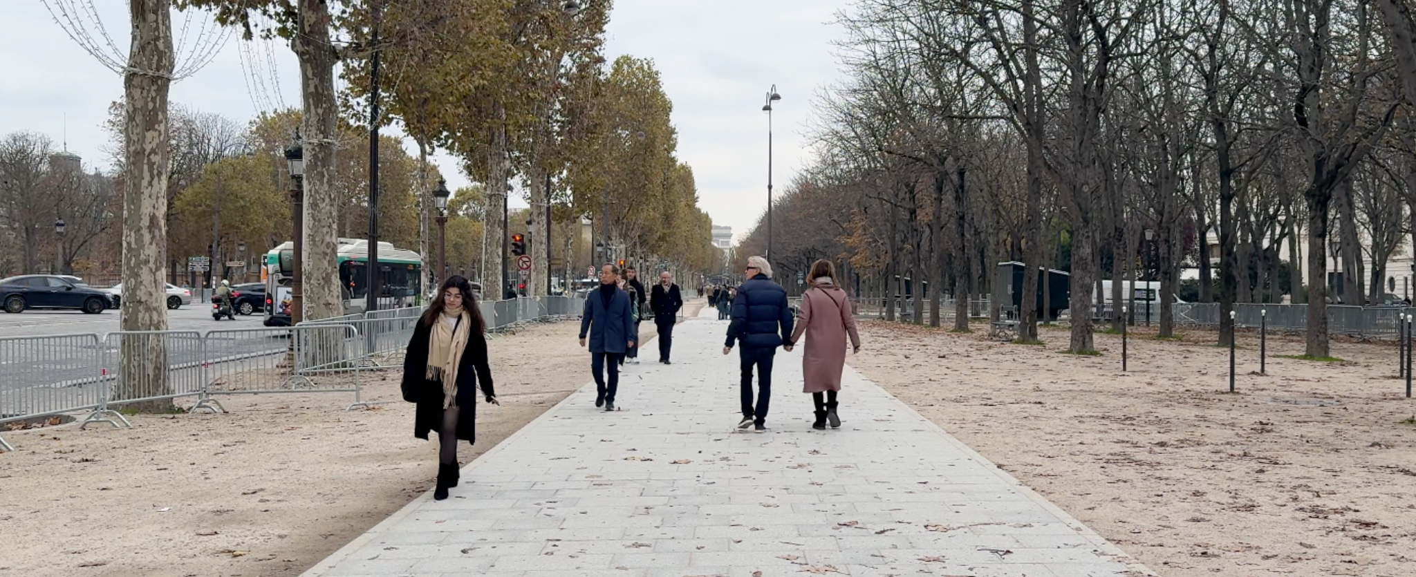 Campos Eliseos en enero.