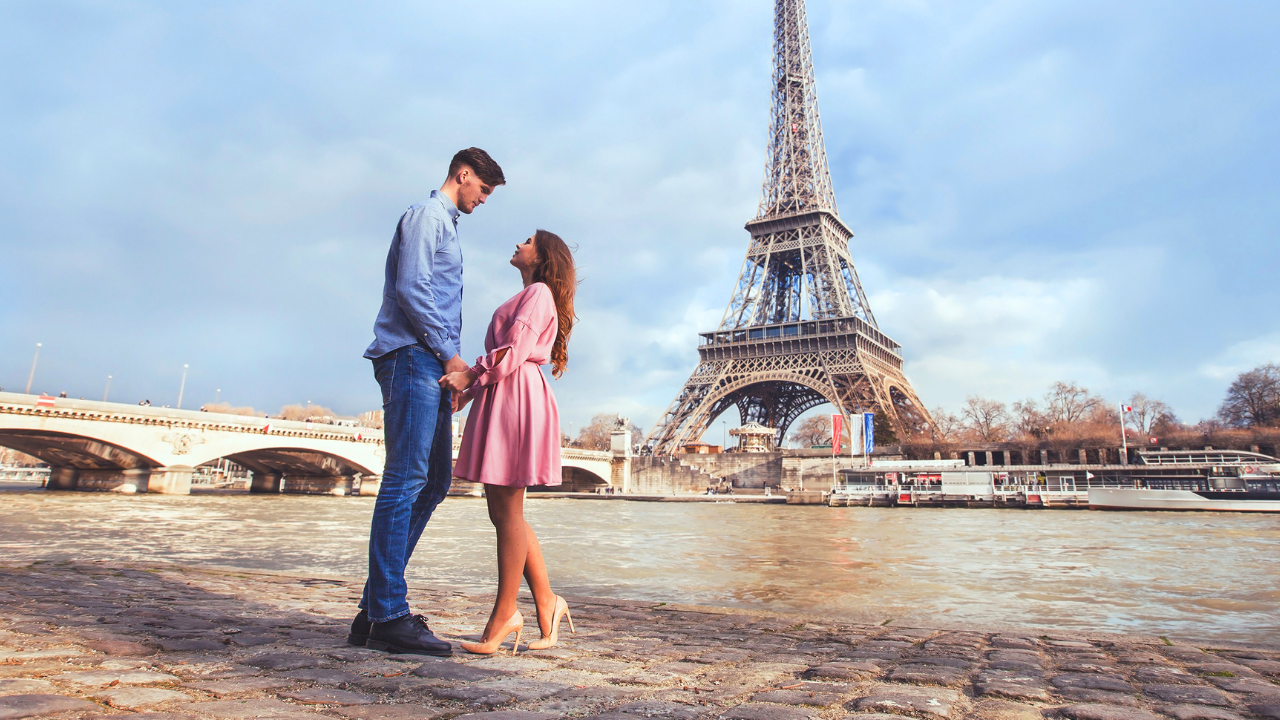 Sesión de foto en la torre Eiffel.